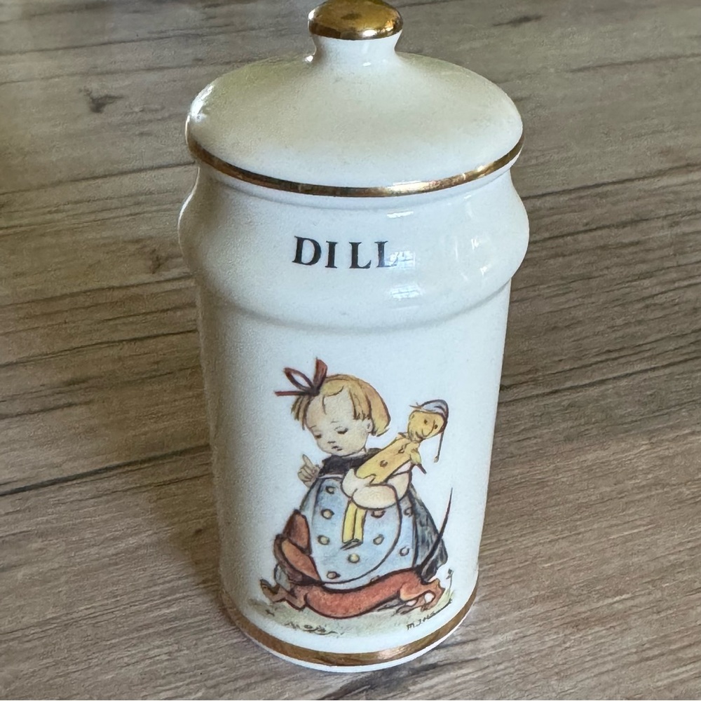 MJ Hummel Vintage Ceramic Dill Spice Jar
